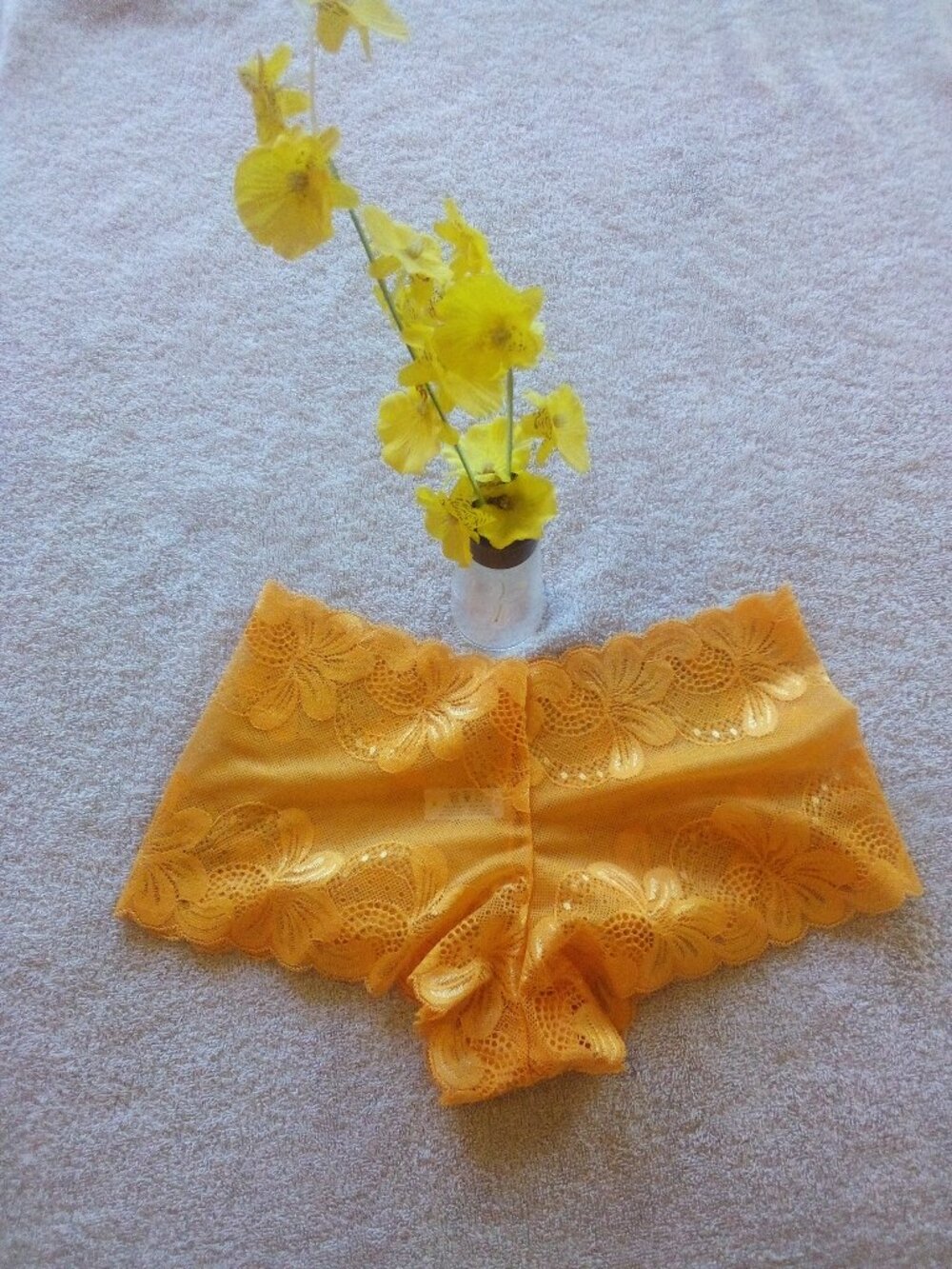 Lace Briefs - Orange